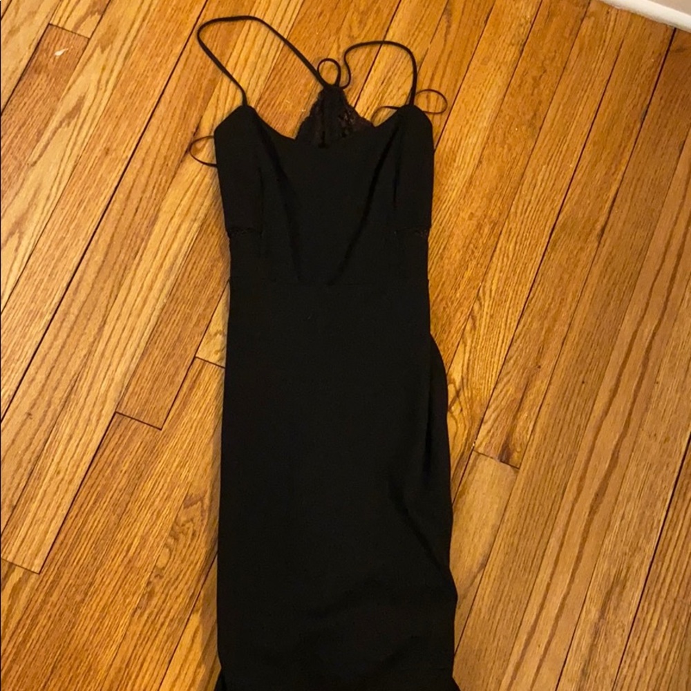 Elegant black mini dress